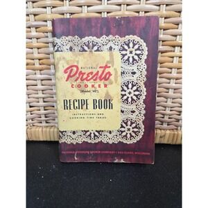 VINTAGE 1940's National Presto Pressure Cooker (Model '40') Original Recipe Book